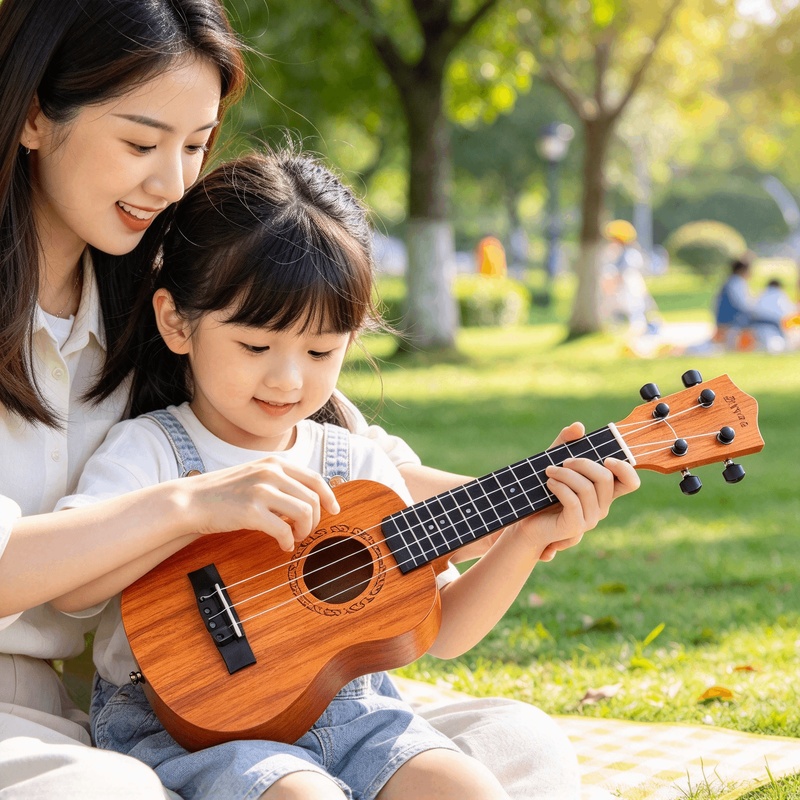 Musical Instrument Harmonium - Ukelele de juguete de 35 cm,