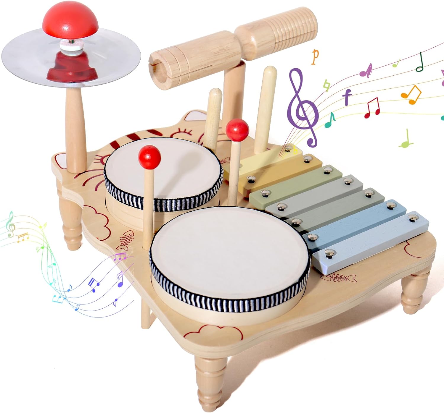 Juego de tambor de xilófono de - Musical Instrument Harmonium reseña y precio